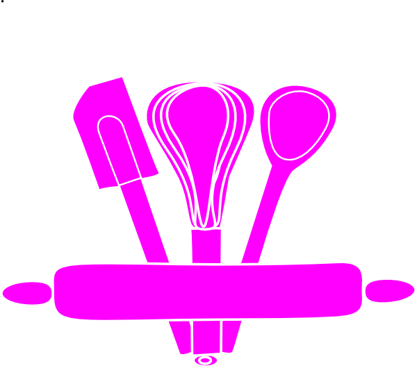 600x530 Bakery Utensils Pink Clip Art