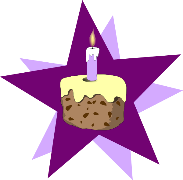 600x592 Purple Birthday Cake Clip Art. Royalty Free (Rf) Bakery Clipart