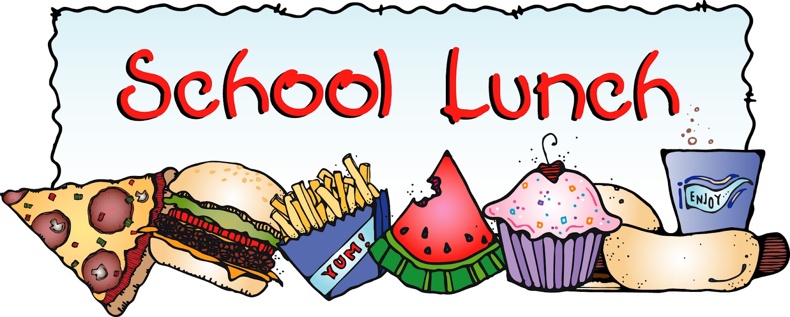 1600x643 School Lunch Clip Art Free