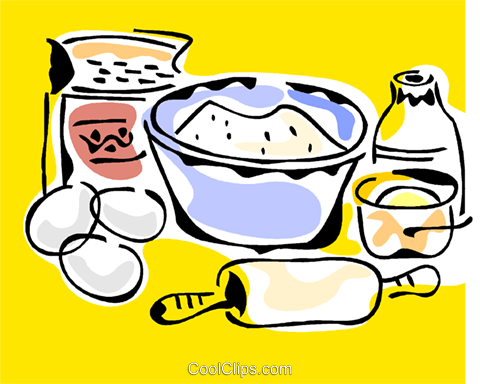 480x384 Baking Ingredients Royalty Free Vector Clip Art Illustration