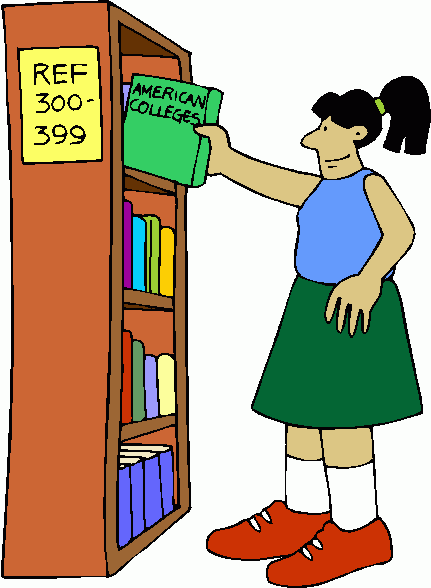431x588 Picture Of Girl In Library Clipart