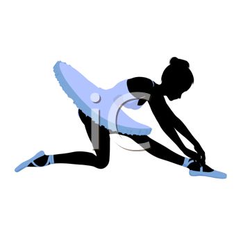 350x350 Clip Art Silhouette Of A Girl In A Ballet Dress Tying Her Shoes