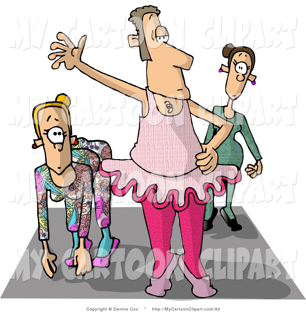 1024x1044 Clip Art Of A Crossdresser Ballet Man Wearing Women's Dance