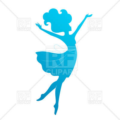 400x400 Silhouette Of Beautiful Dancing Woman Royalty Free Vector Clip Art