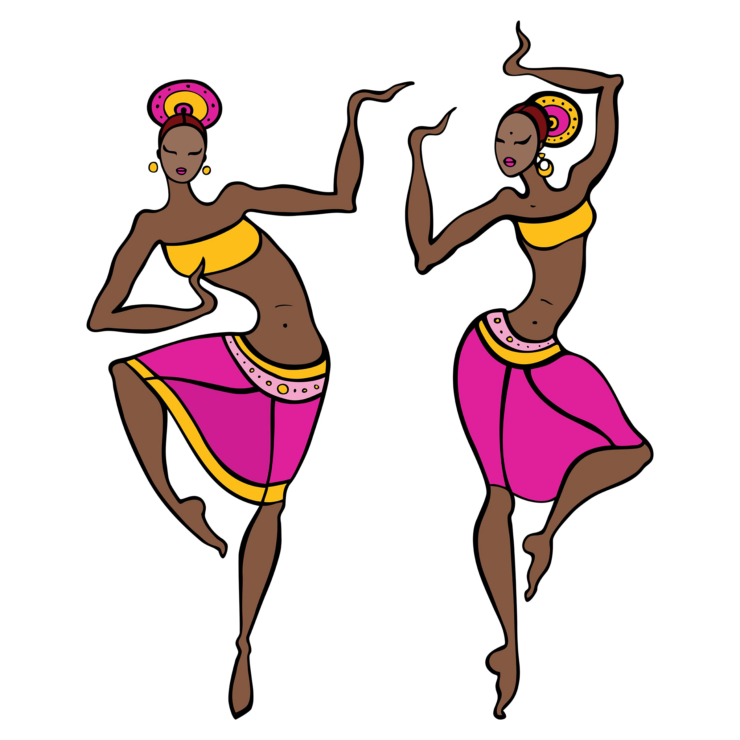 2400x2400 African Dance Clipart