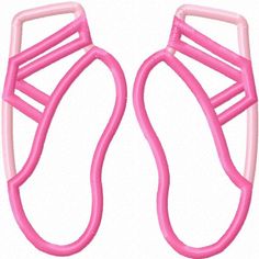 236x236 Instant Download Ballet Shoes Applique Machine Embroidery Design