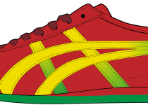 210x150 Yellow Shoe Print Clip Art