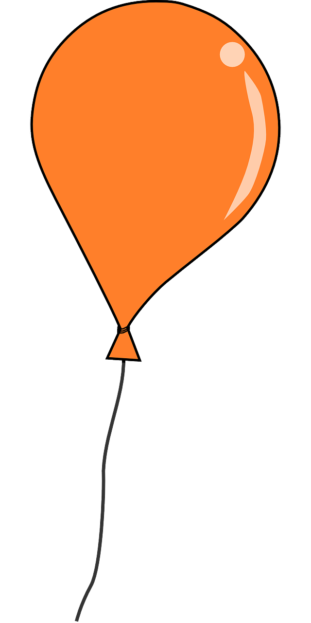 640x1280 Free Orange Balloon Clip Art Clipart Panda