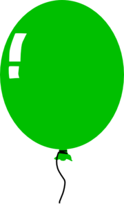 180x295 Green Balloon Clip Art