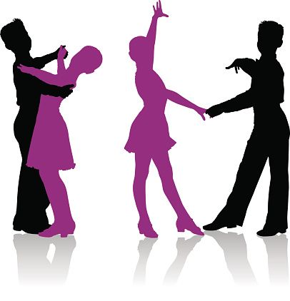 406x422 Fancy Ballroom Dancing Clipart