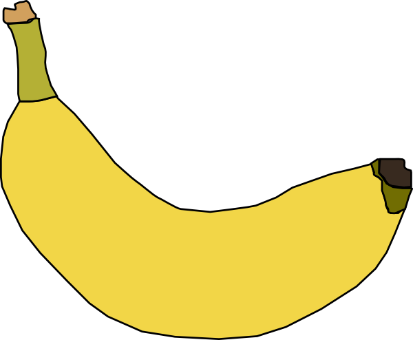 600x494 Banana Clip Art Free Vector 4vector