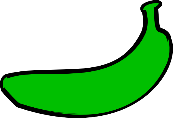 600x410 Green Banana Clip Art