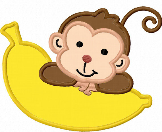 570x464 Monkey With Banana Clipart