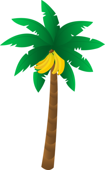 339x550 Tropical Banana Tree Diorama Bananas, Clip Art