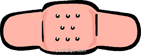 480x187 Band Aid Royalty Free Vector Clip Art Illustration Vc017653