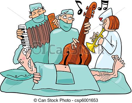 450x351 Humorous Illustration Of Crazy Surgeons Operation Band Vectors