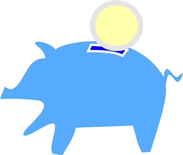 600x507 Piggy Bank Eating Clip Art