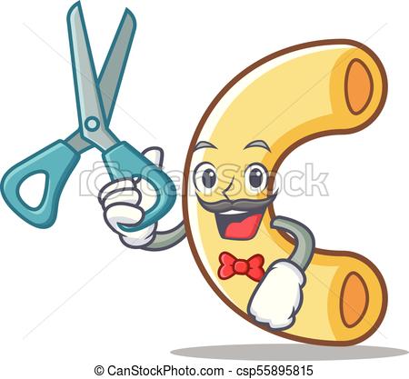 450x417 Barber Macaroni Character Cartoon Style Vector Illustration Vector