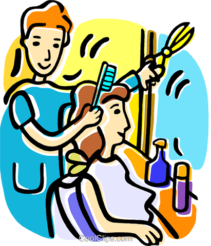 411x480 Hairdressers And Barbers Royalty Free Vector Clip Art Illustration