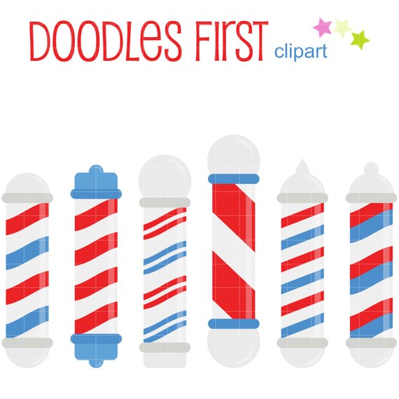 570x570 Barber Shop Poles Clip Art For Scrapbooking Card Making