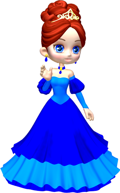 498x800 Princess In Blue Poser Png Clipart (12) By Clipartcotttage