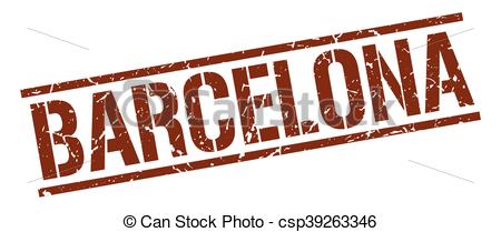 450x209 Barcelona Brown Square Stamp Eps Vector