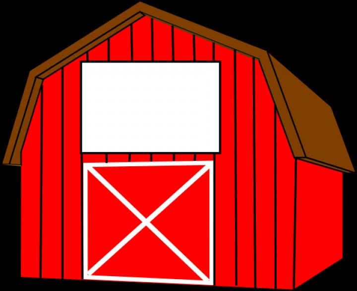 720x588 Red Barn Silhouette Clip Art