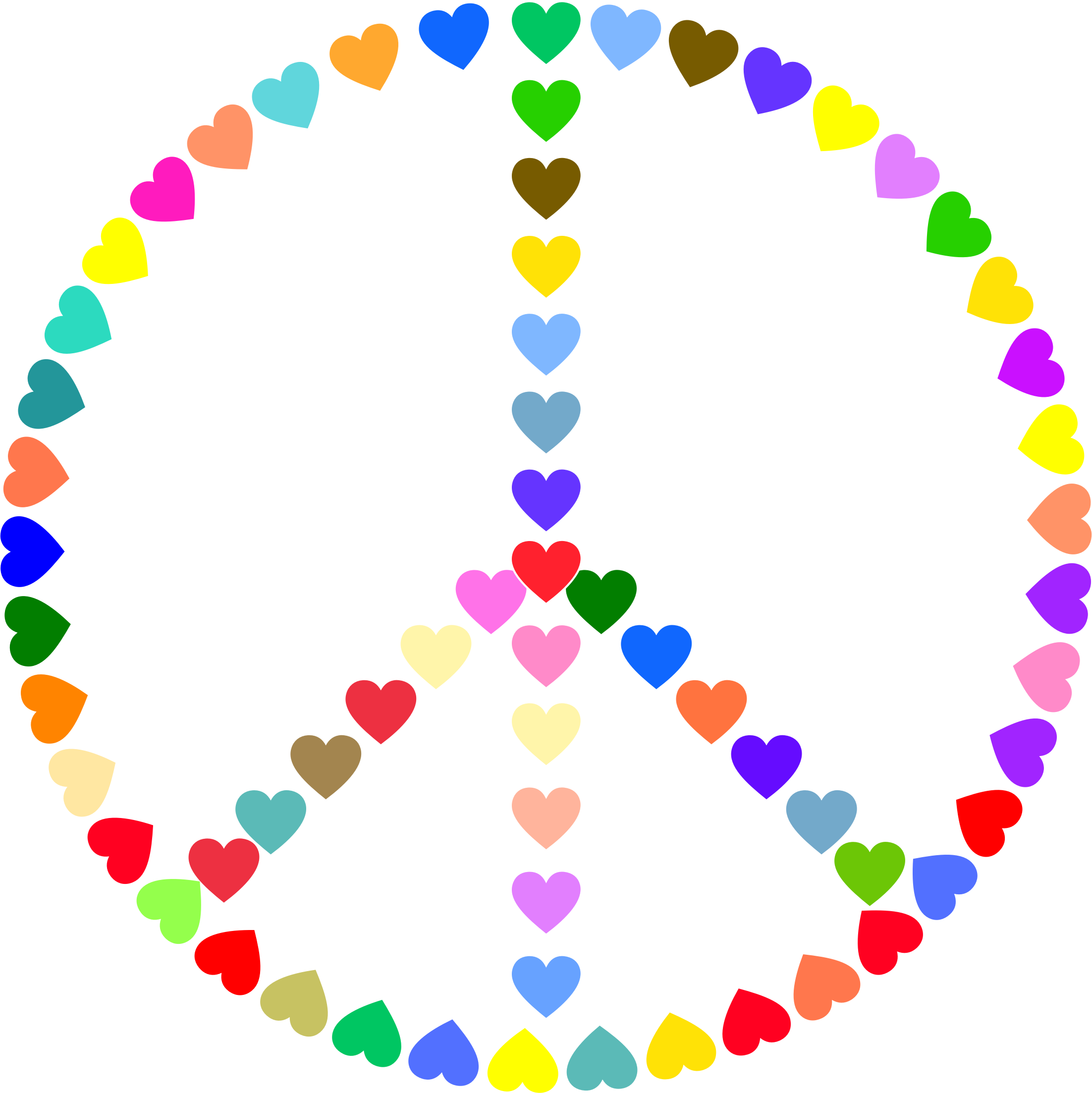 2204x2206 Peace Sign Clip Art