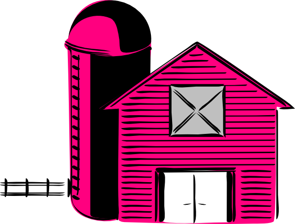600x455 Pink Barn Clipart