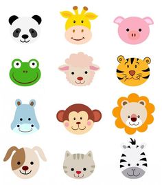 236x268 Animal Faces Clipart Clip Art, Zoo Jungle Farm Barnyard Forest