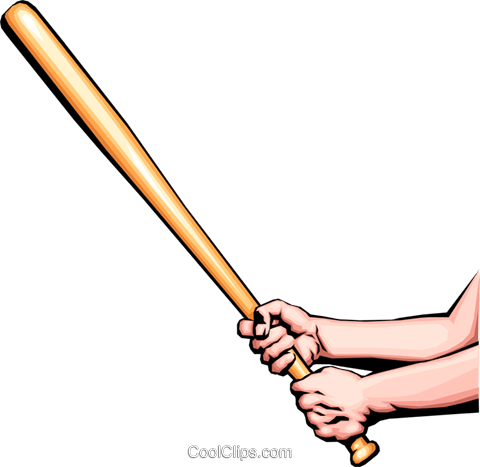 480x467 Hand With Baseball Bat Royalty Free Vector Clip Art Illustration