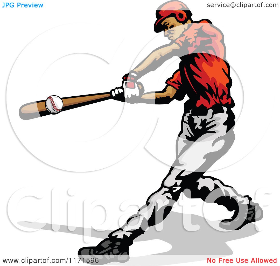 1080x1024 Clipart Of A Baseball Batter Hitting A Ball