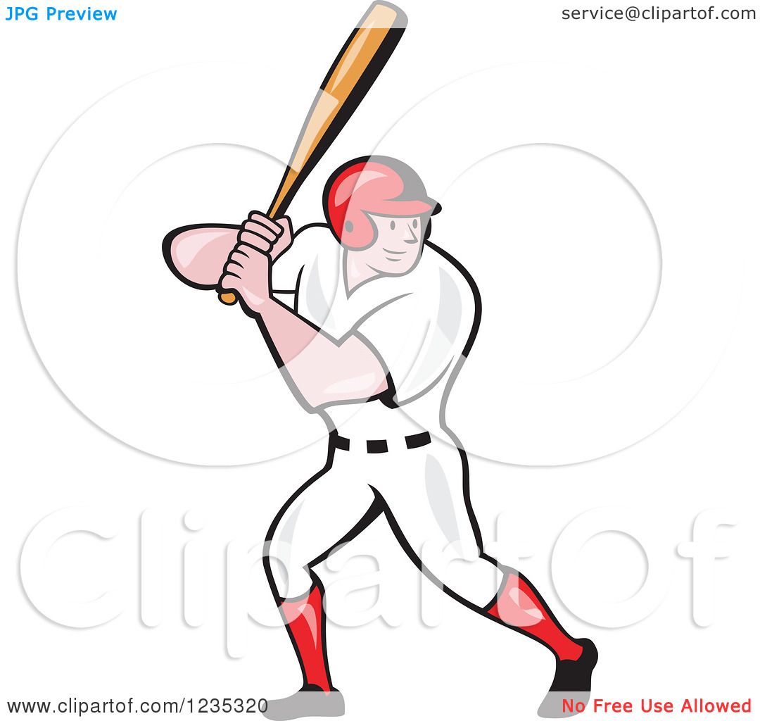 1080x1024 Clipart Of A Cartoon Baseball Batter Man 2