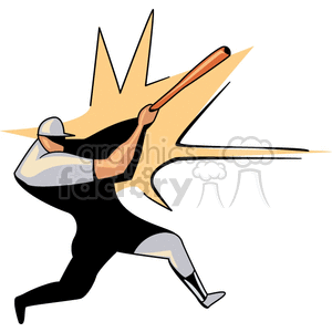 300x300 Royalty Free Baseball Batter 168343 Vector Clip Art Image