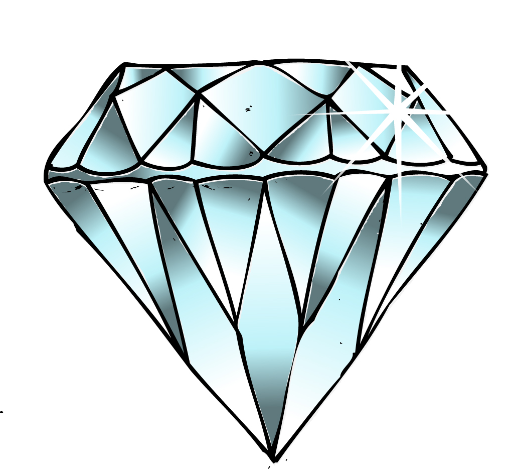 1029x934 Diamond Clipart Line Drawing