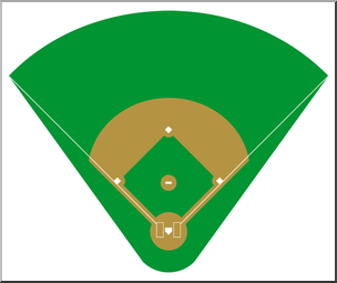 304x255 Clip Art Baseball Field 1 Color 2 I Abcteach