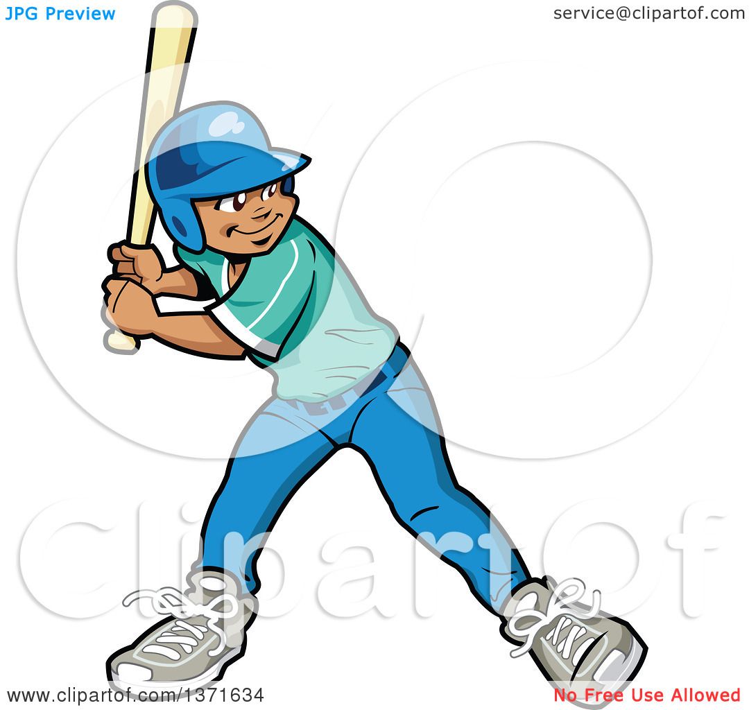 1080x1024 Clipart Of A Black Baseball Player Boy Batting
