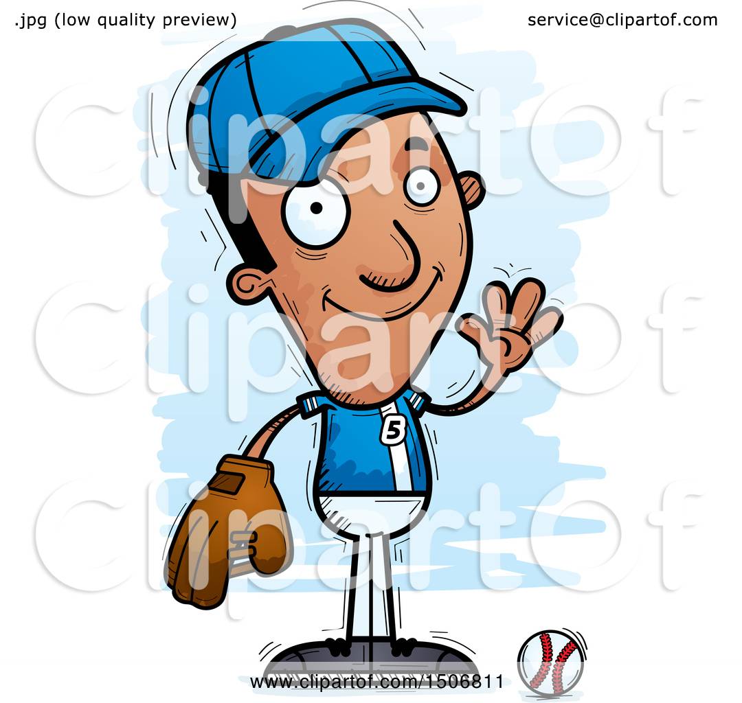 1080x1024 Clipart Of A Waving Black Male Baseball Player