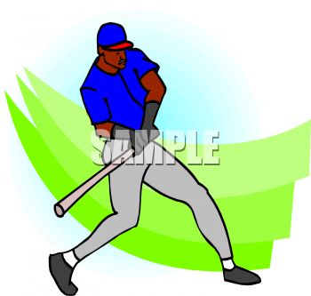350x333 Royalty Free Clip Art Image African American Baseball Player