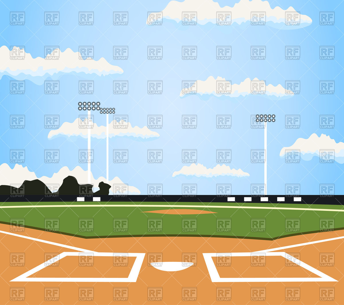 1200x1062 Field For Baseball Royalty Free Vector Clip Art Image