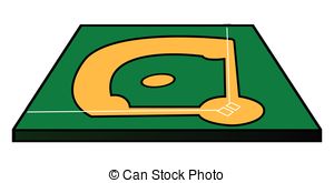 300x165 Isolated Baseball Field On A White Background, Vector Vectors