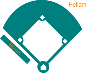 298x252 Baseball Field Blue Clip Art