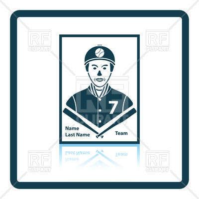 400x400 Baseball Card Icon Royalty Free Vector Clip Art Image