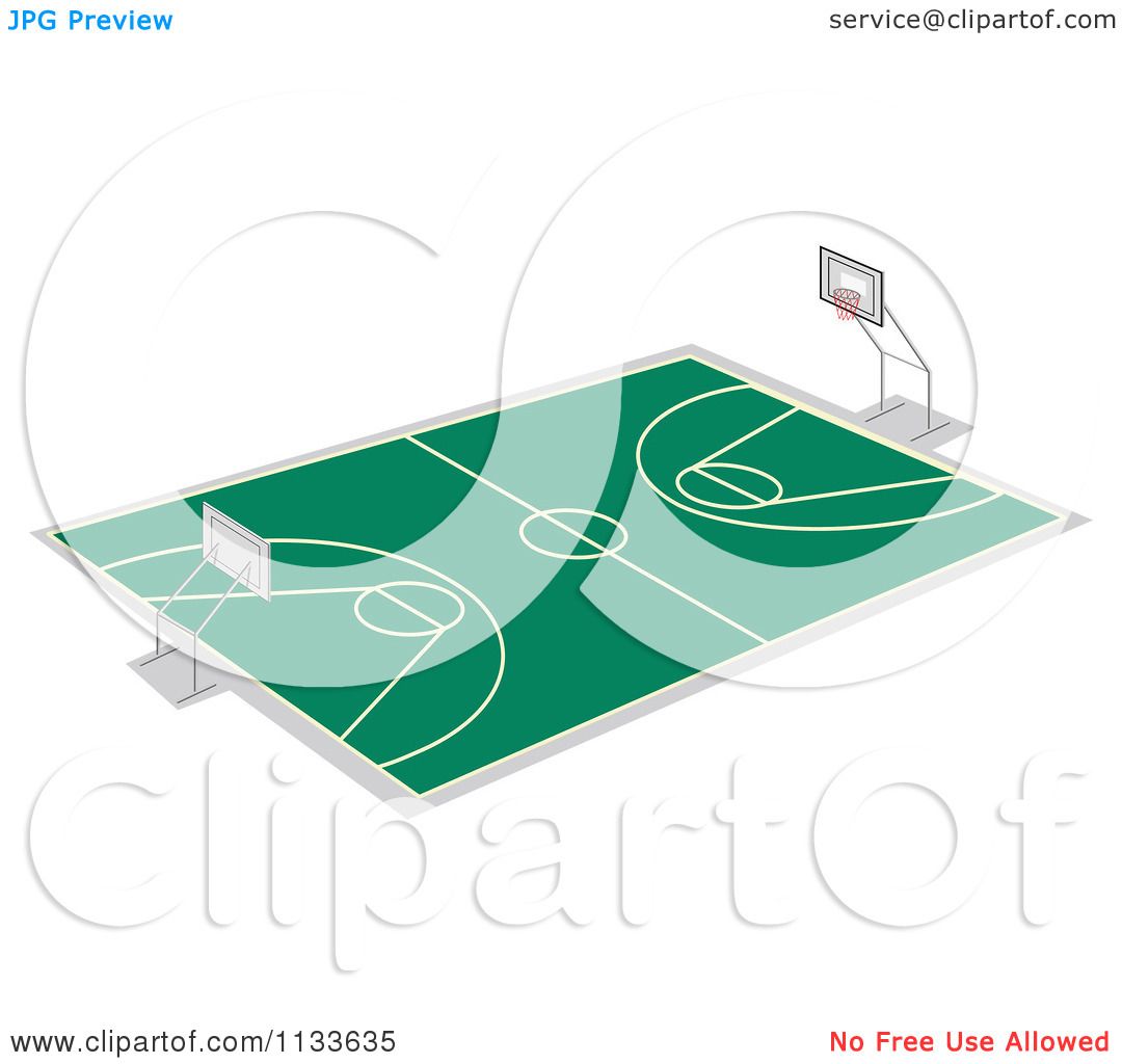 1080x1024 Cartoon Of A Basketball Court