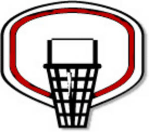 300x267 Free Clipart Image Of A Basketball Hoop