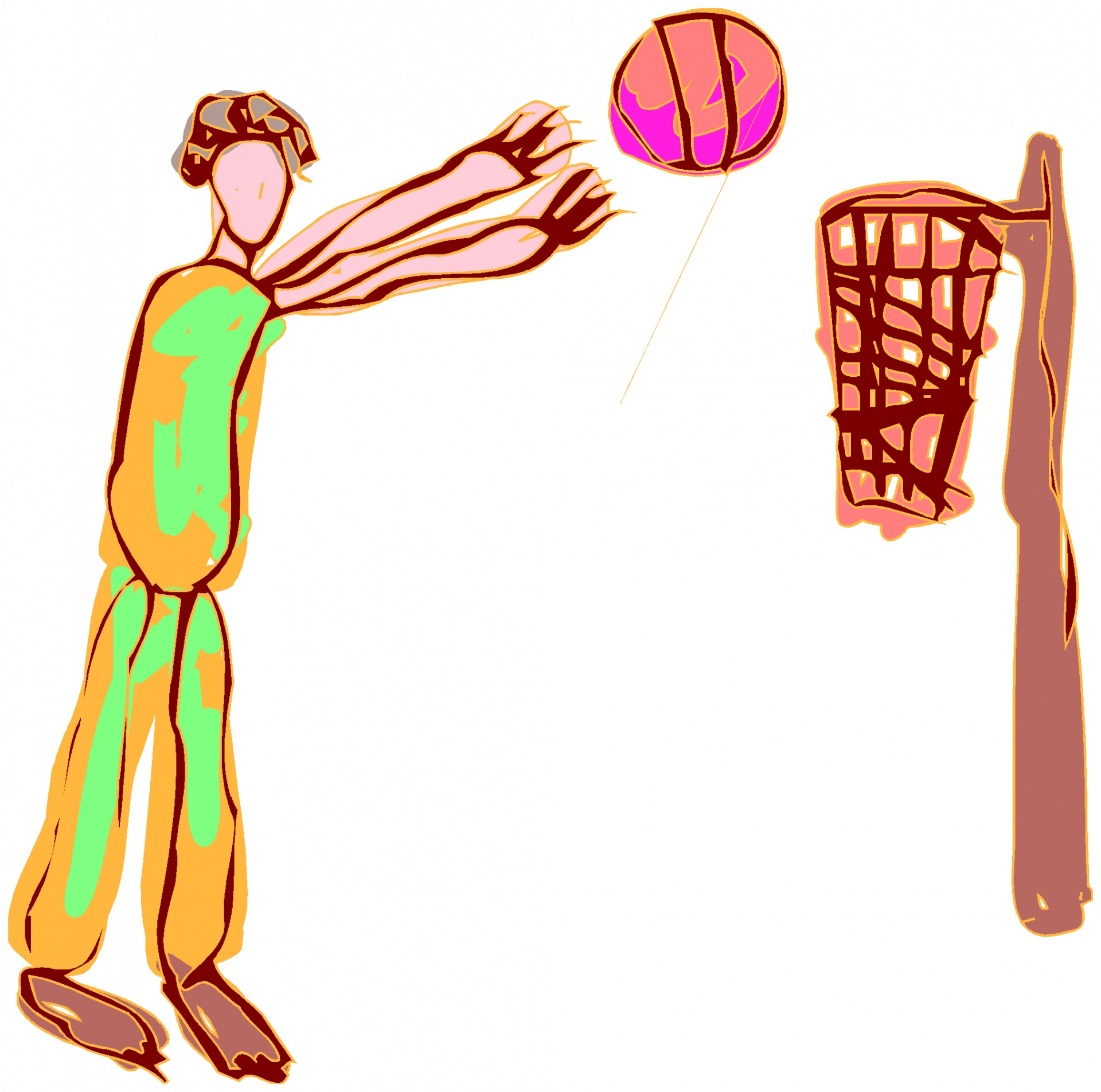 1920x1904 Cartoon Basketball Hoops