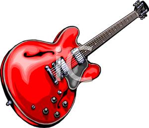 300x257 A Red Electric Guitar