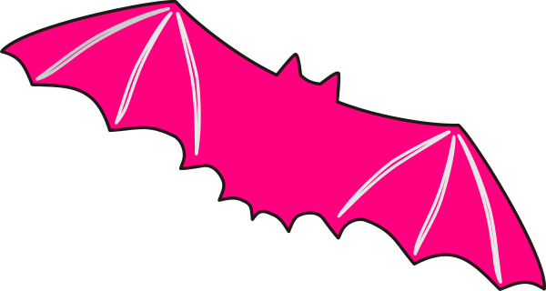 600x320 Pink Bat Clip Art