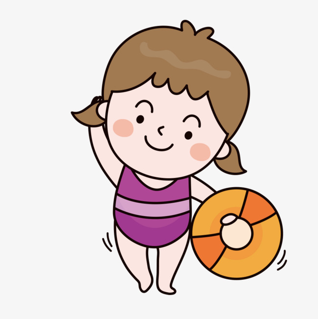 650x651 Girl Wearing A Swimsuit, Cartoon, Hand Painted, Girl Png Image