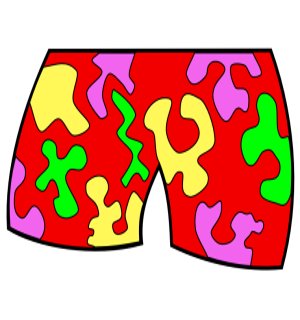 300x320 Male Bathing Suit Clipart